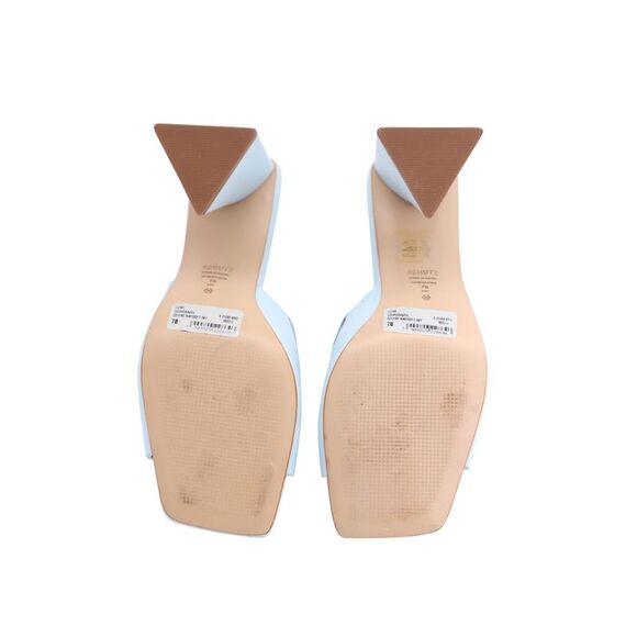 Schutz Lizah Sandals in Blue Nappa Leather